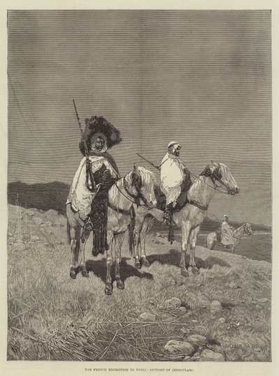 La Spedizione Francese a Tunisi, Avamposto degli Irregolari da Charles Auguste Loye